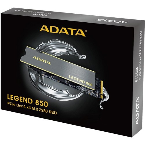 Твердотельный накопитель SSD M.2 2280 1TB ADATA LEGEND 850 Client SSD [ALEG-850-1TCS] PCIe Gen4x4 with NVMe, 5000/4500, IOPS 400/550K, MTBF 2M, 3D NAND, 1000TBW, 0,55DWPD, Heat Sink, SMI SM2269XT, Work with PS5, RTL